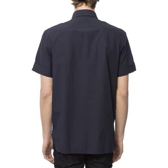 Neil Barrett Mens Button Shirt 39 Small Zig Zag Print Italy Luxury Art Designer - Picture 11 of 12